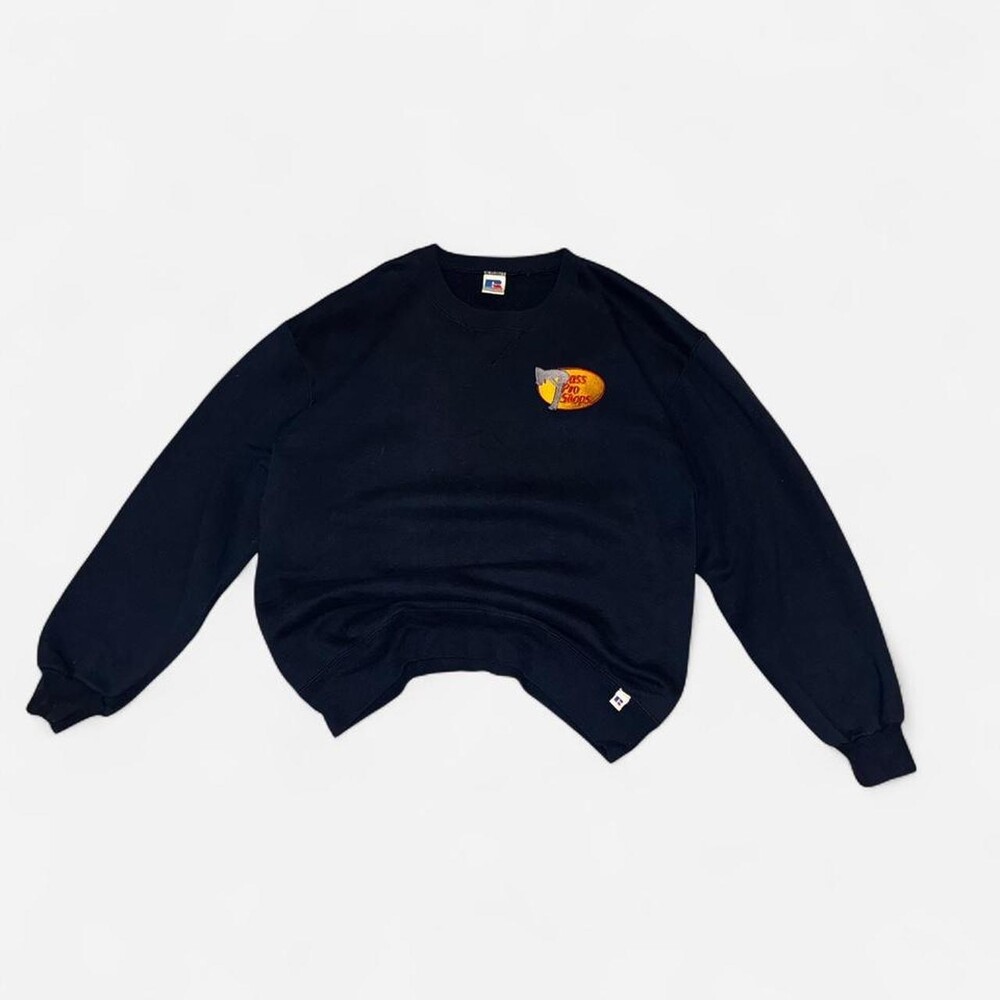 Vintage Russell Athletic Men's Navy Crewneck Sweatshirt